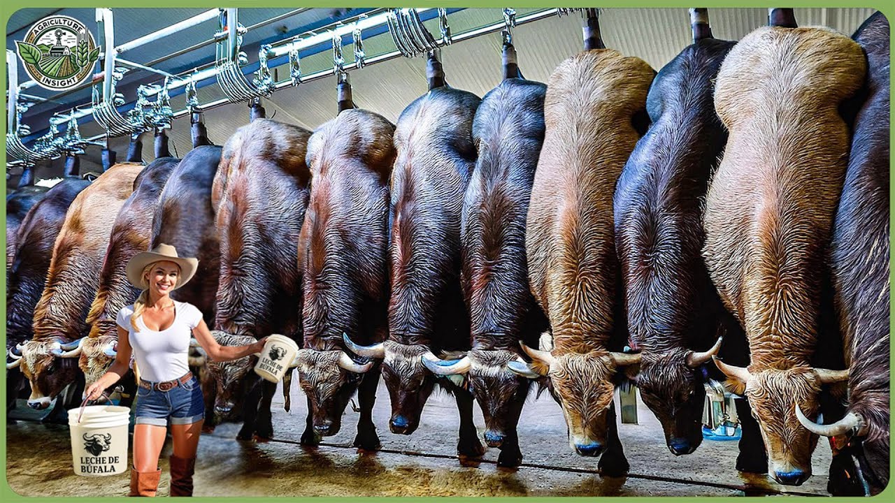 How Buffalo Cheese Is Made - Massive Millions of Buffalos Farming & Processing In Factory