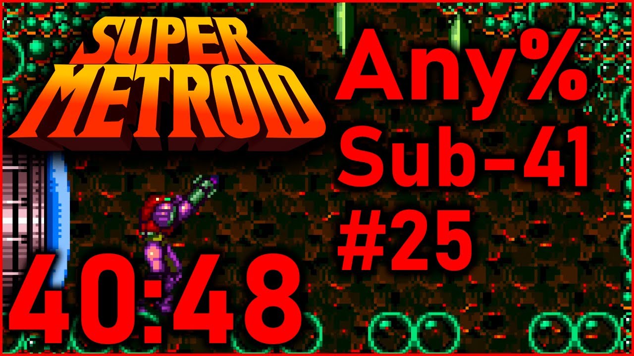 Super Metroid - прохождение на скорость Any% за 40:48 (менее 41 секунды, 25-е место)