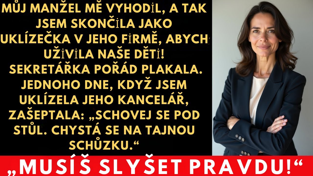 Když mě manžel vyhodil, začala jsem uklízet v jeho firmě. Ale jednoho dne…