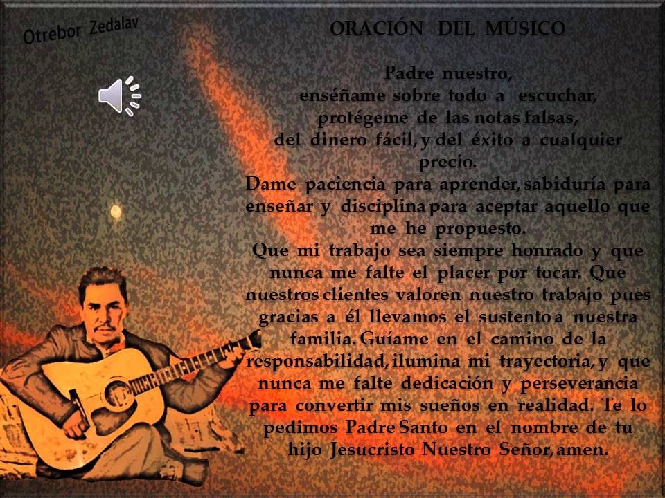 ORACIÓN   DEL  MÚSICO