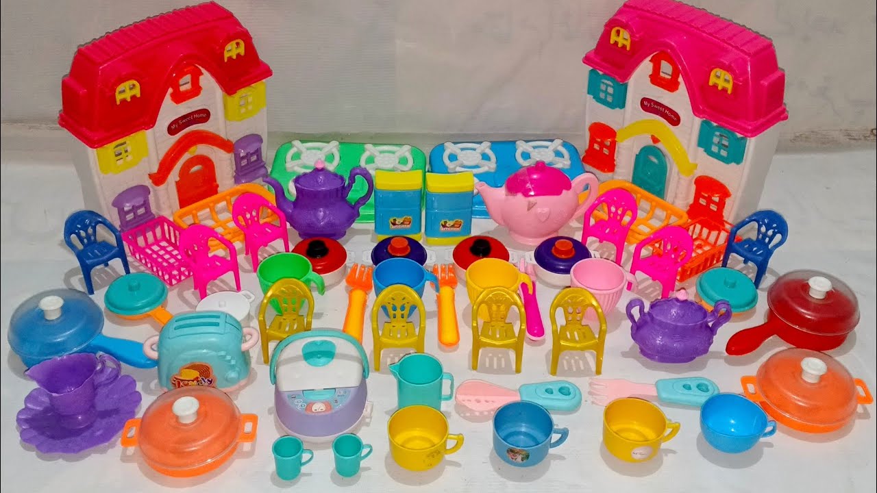 6 Minutes Satisfying with Unboxing Barbie Princess Fancy Wardrobe & Kitchen Toy Set Review | ASMR