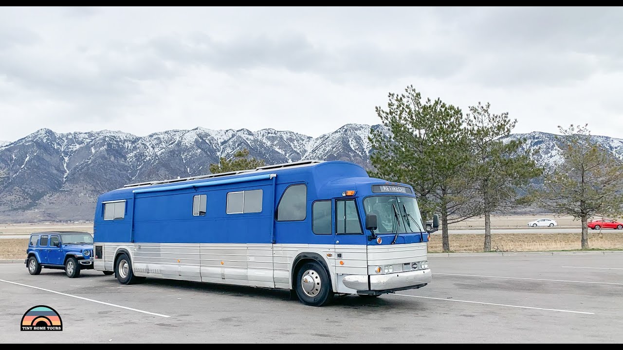 Retired Couples Gorgeous GMC Coach Bus Tiny House - Total Custom Build