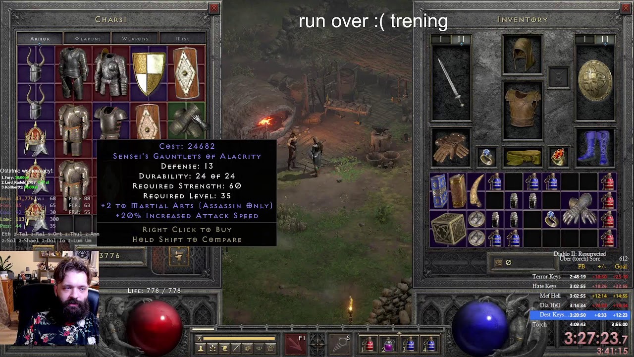 lvl1 do TORCHA Sorceress👹(uber speedrun WR grind)  [ENG/PL]
