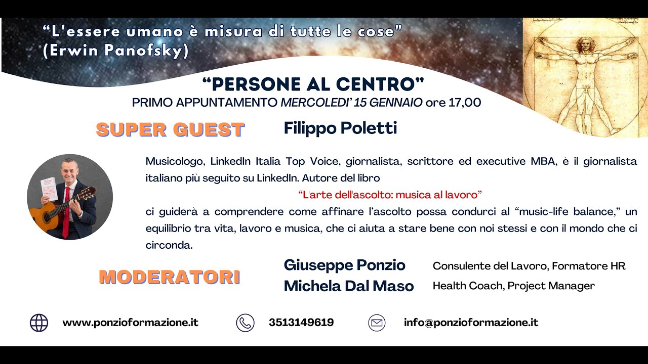 PERSONE AL CENTRO: Con Filippo Poletti, autore del libro 