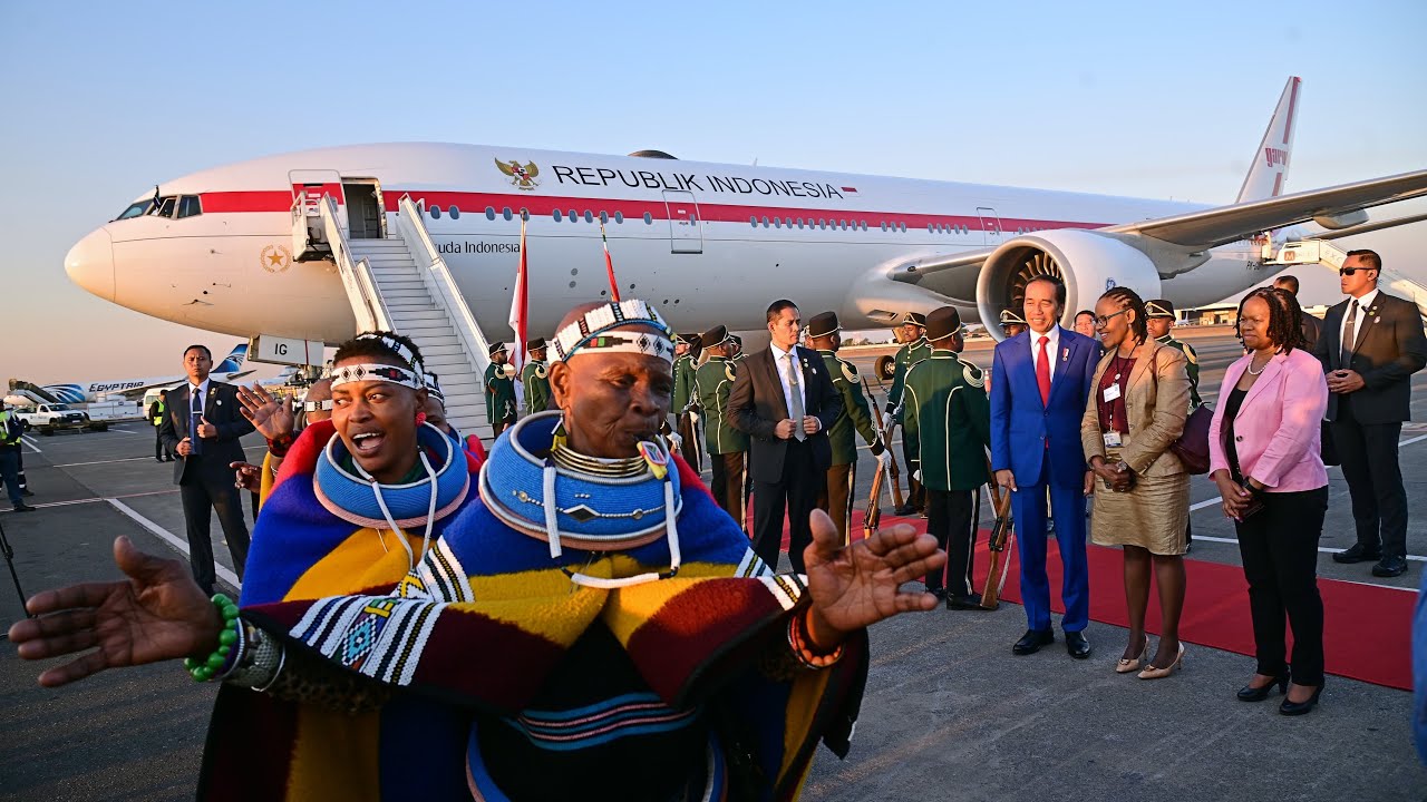 Presiden Jokowi Tiba di Johannesburg, Afrika Selatan, 23 Agustus 2023