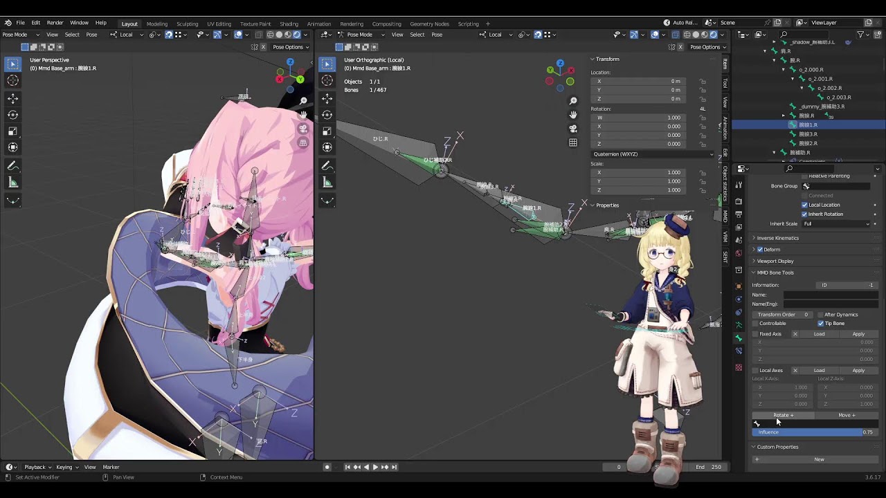 3Dキャラモデリング 作業配信#87【blender】