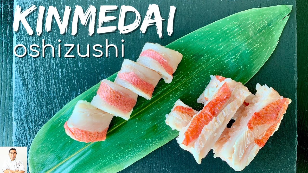 Kinmedai Oshizushi & Seaweed-Less Roll