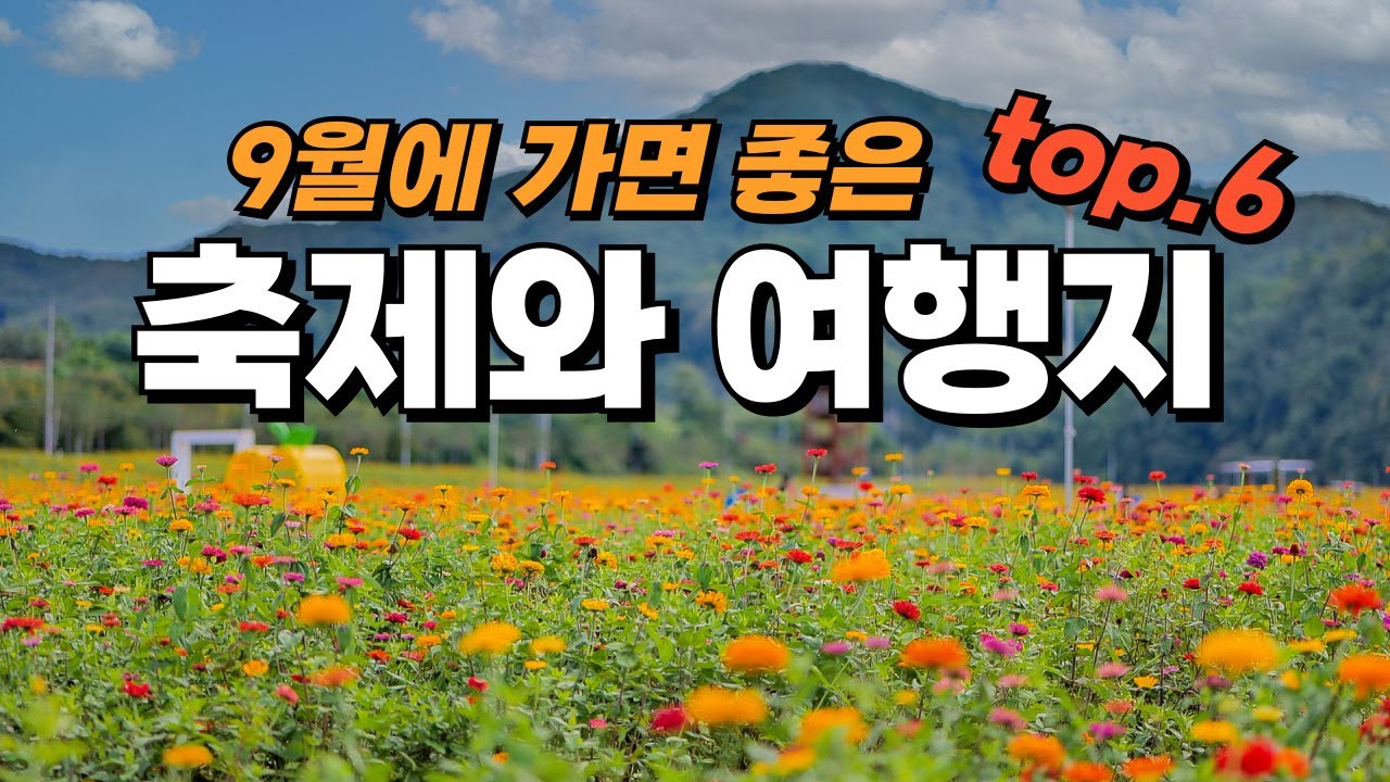 딱 정해드립니다. 9월에는 여기 가시면 됩니다. 9월에 꼭 가봐야 하는 축제와 여행지 6곳만 모아서 소개해 드릴게요. 후회 없는 여행지 보고 가세요!