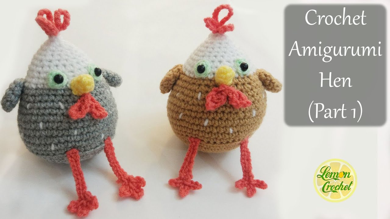How to Crochet Amigurumi Hen (Part 1) | Crochet Tutorial | Lemon Crochet🍋