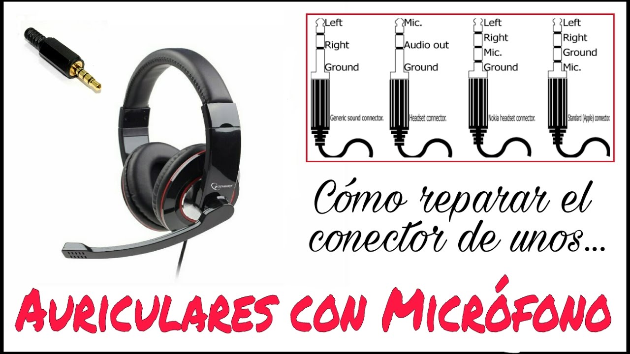 CÓMO REPARAR EL CONECTOR (JACK) DE UNOS AURICULARES CON MICRÓFONO