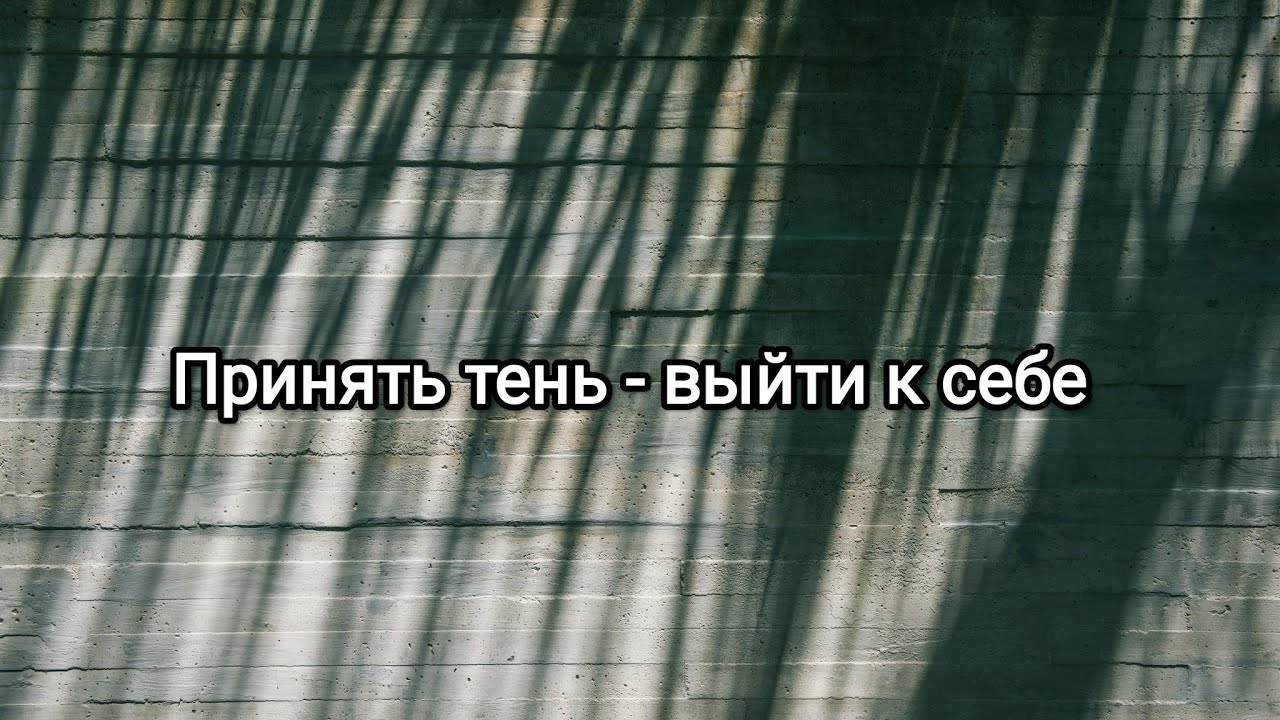 Прими свою тень, чтобы выйти в целостность 