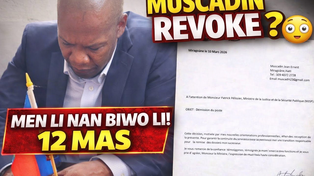 Komisè Muscadin prezan nan biwol aprè rimè ap sikile sou rezo sosyo keli demisyone 