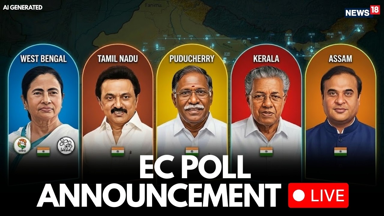 LIVE: ECI Announces Assembly Poll Dates For West Bengal, Tamil Nadu, Kerala, Assam & Puducherry 2026