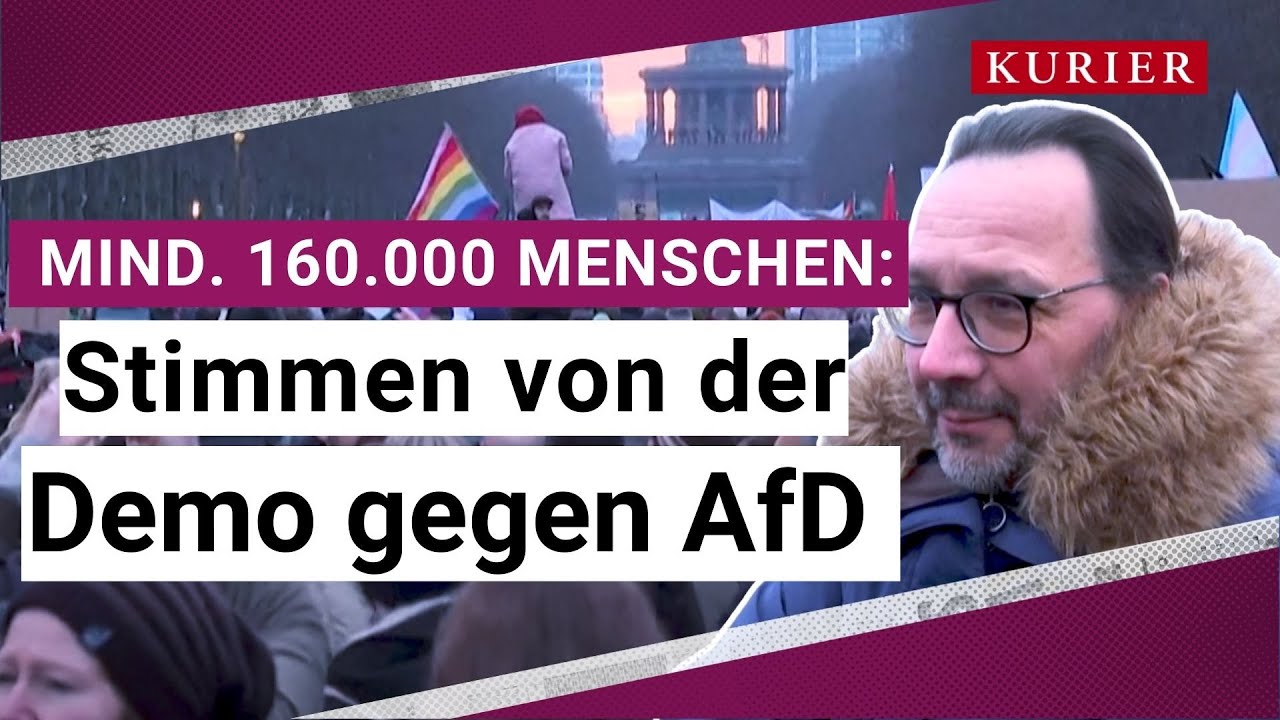 Großdemo in Berlin: Zehntausende protestieren gegen AfD und CDU-Pläne