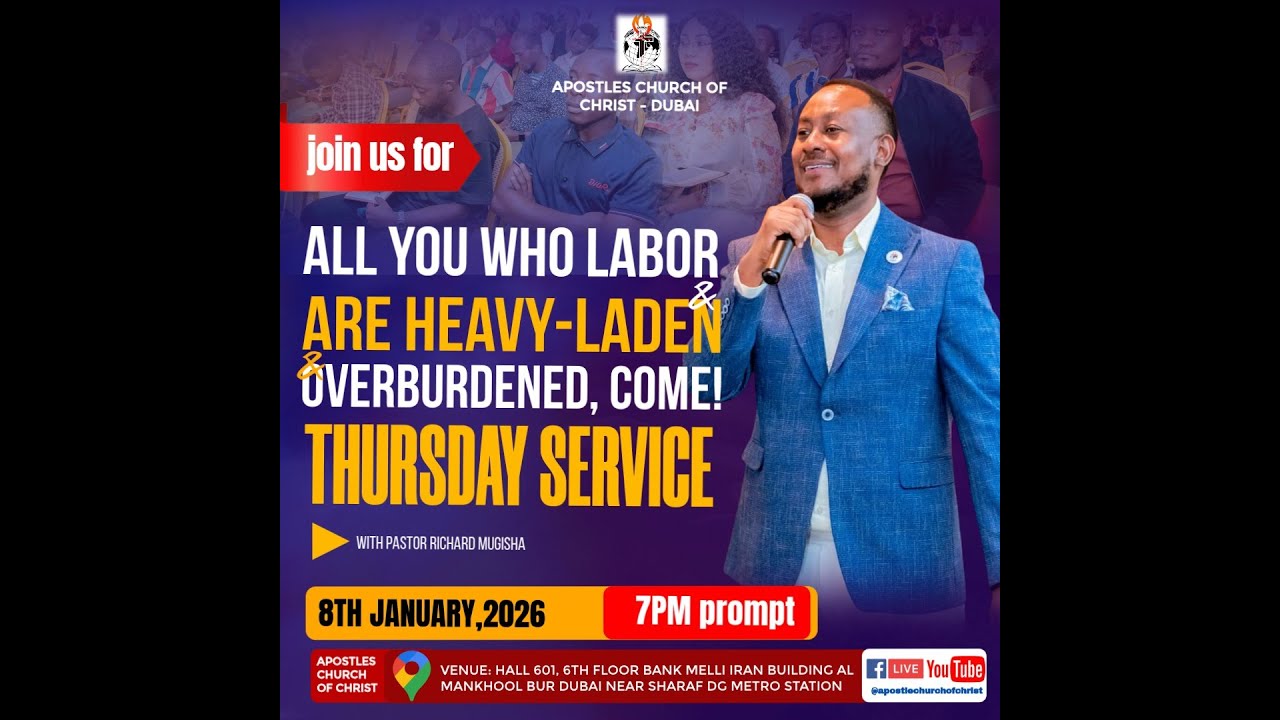 ALL YOU WHO LABOR ARE HEAVY-LADEN OVERBURDENED, COME BY PASTOR RICHARD MUGISHA 08/01/2026
