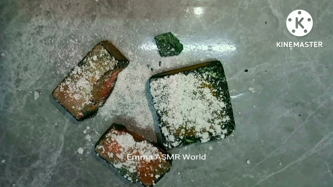 asmr dyed gym chalk crushing | oddly satisfying | relaxing time