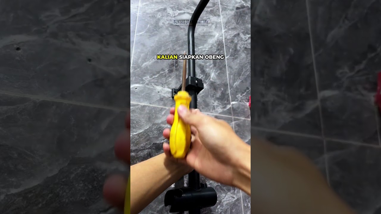 Cara Pasang Shower Tiang Kran Air Normal Shower Kamar Mandi