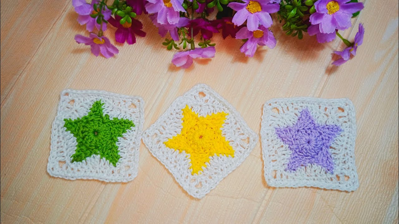 Как связать крючком звезду Granny Square Easy » вики полезно Мастер-класс по вязанию крючком