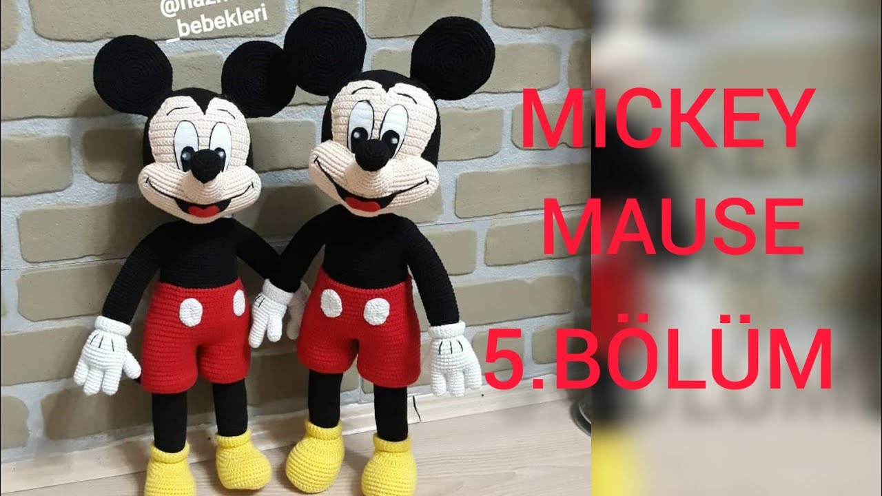 AMİGURUMİ MİCKEY MAUSE PART 5 kol tarifi
