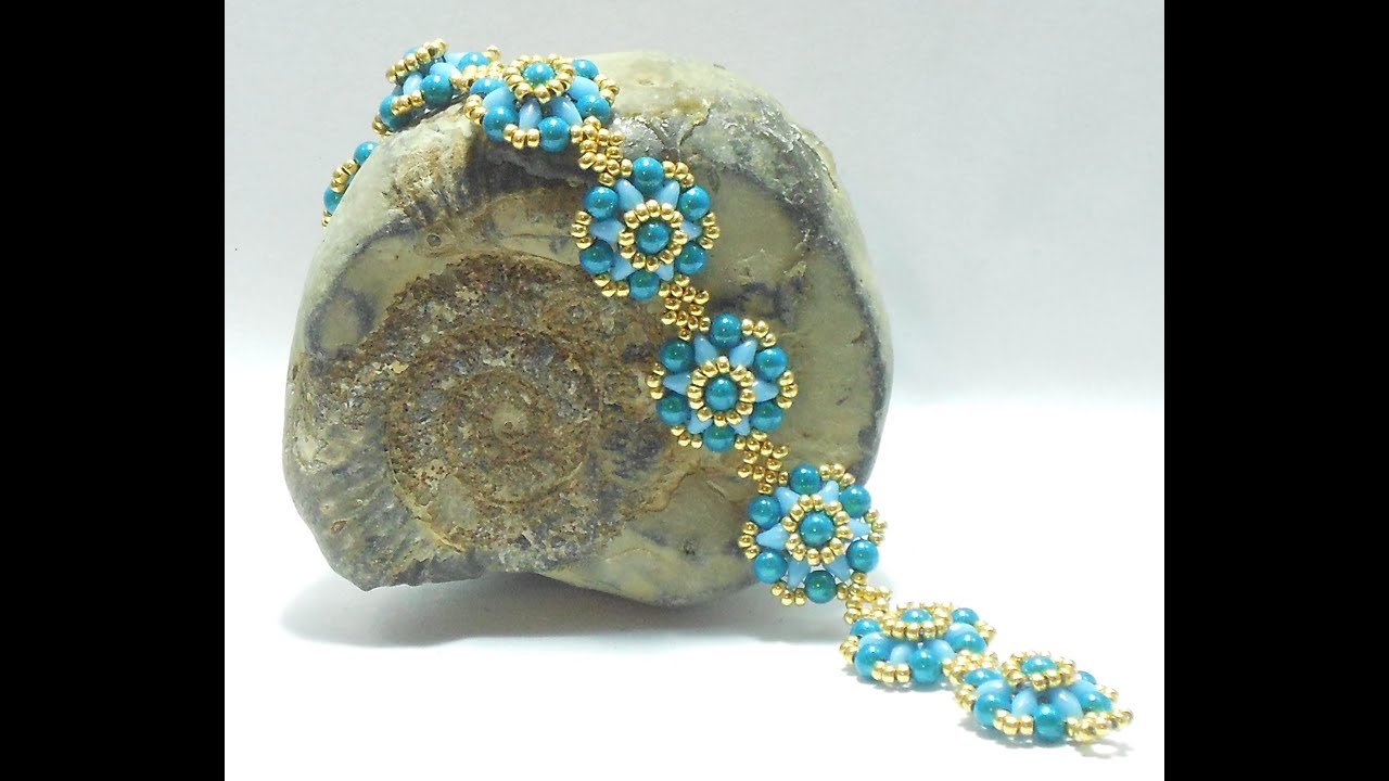 Forget Me Not Bracelet Beading Video Tutorial by Ezeebeady