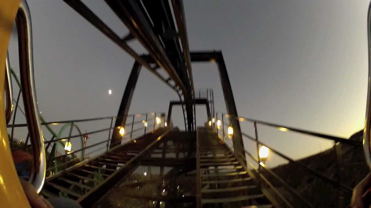 Batman: The Ride On-Ride Sunset POV at Six Flags Magic Mountain Los Angeles - Valencia, CA
