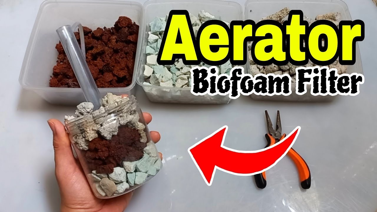 Semi undergravel filter DIY | Aerator biofoam filter | Aquarium filter DIY