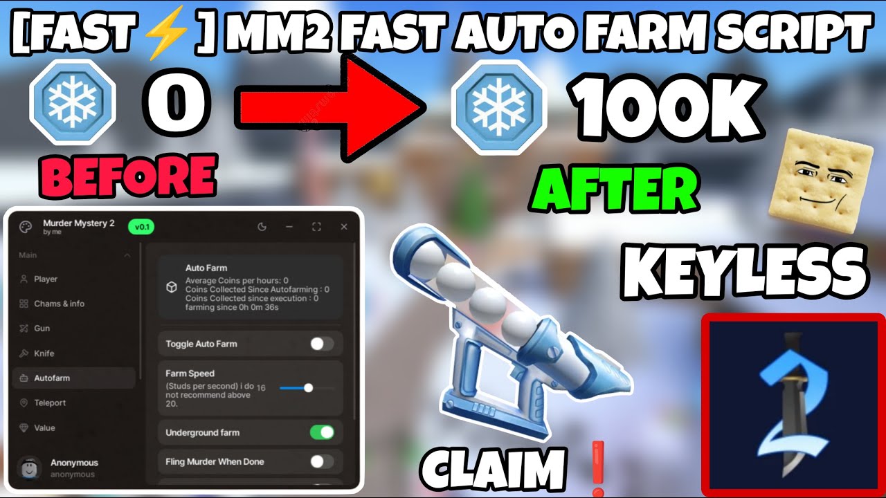 [FASTEST⚡] MM2 FASTEST AUTOFARM SCRIPT | KEYLESS | PASTEBIN