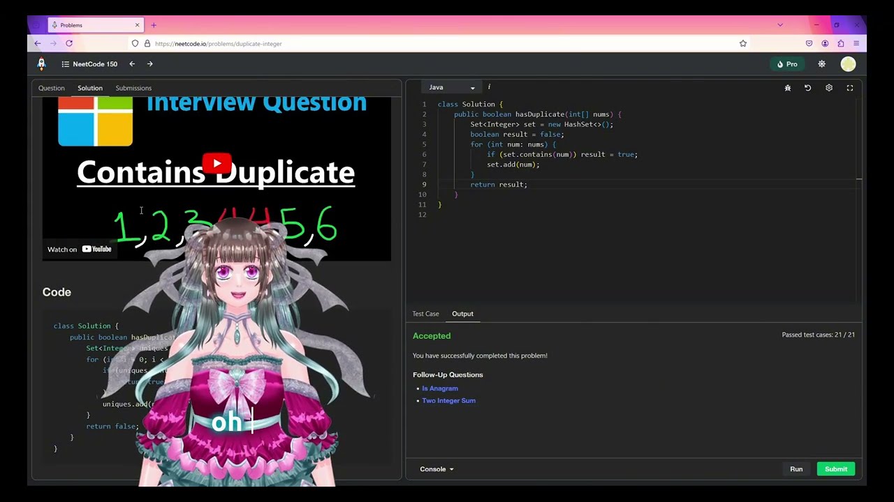 NeetCode: Duplicate Integer | Arrays & Hashing (1/9) || AC Codethrough | Java