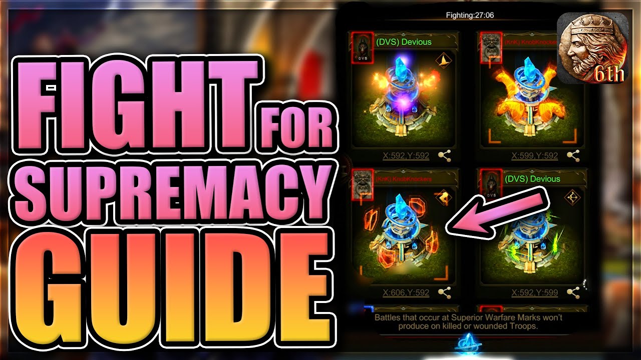 Fight for Supremacy Event Explained [important to get it right...] War and Order
