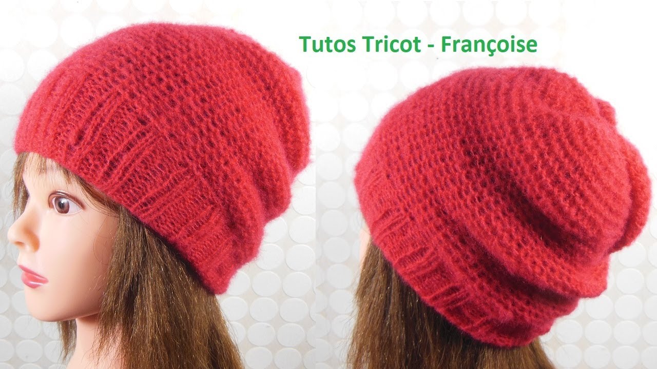 Tuto Tricot bonnet Enfant côtes 2/2 et point mousse indéformable (Torse) 6 ans à 12 ans