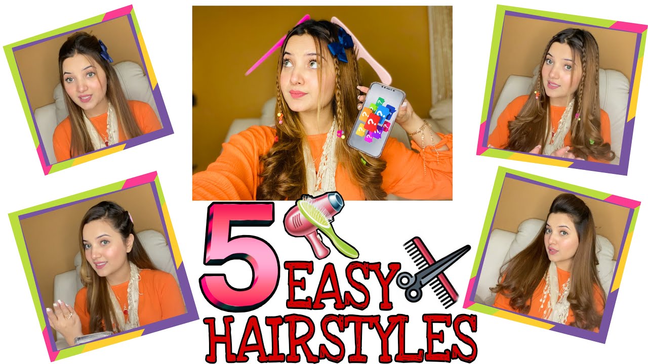 5 EASY HAIRSTYLES💇‍♀️| ⁉️QNA🤨| RABEECA KHAN