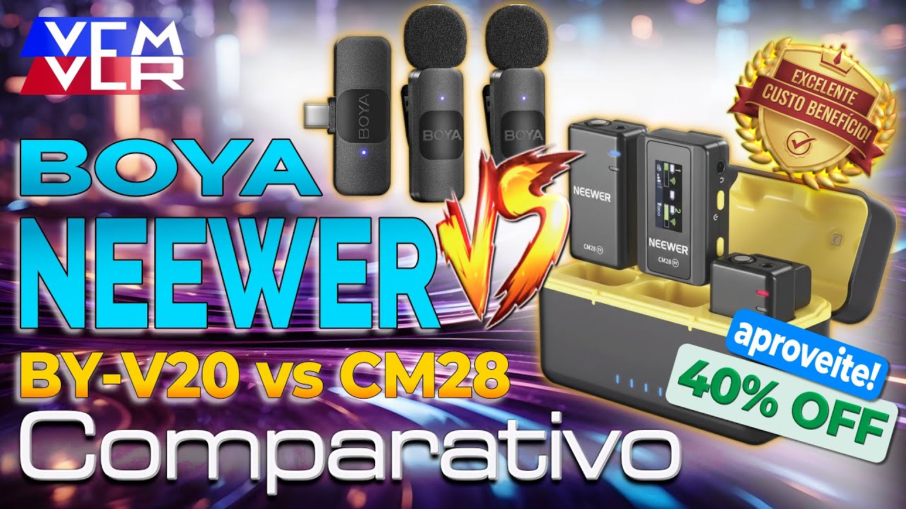 00085 - COMPARATIVO - Microfone NEEWER CM28 Vs BOYA BY-V20