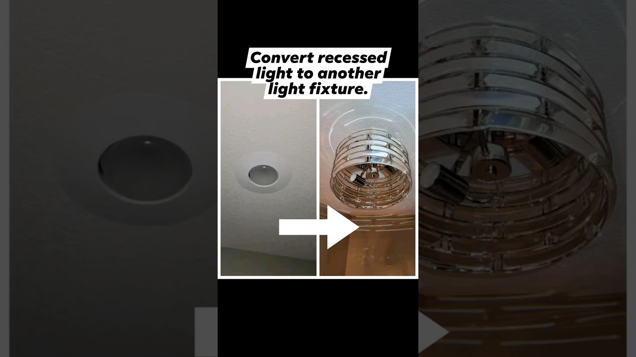 Convert recessed light to flush mount light. #dyi #flushmount  #light #lighting #pendantlight