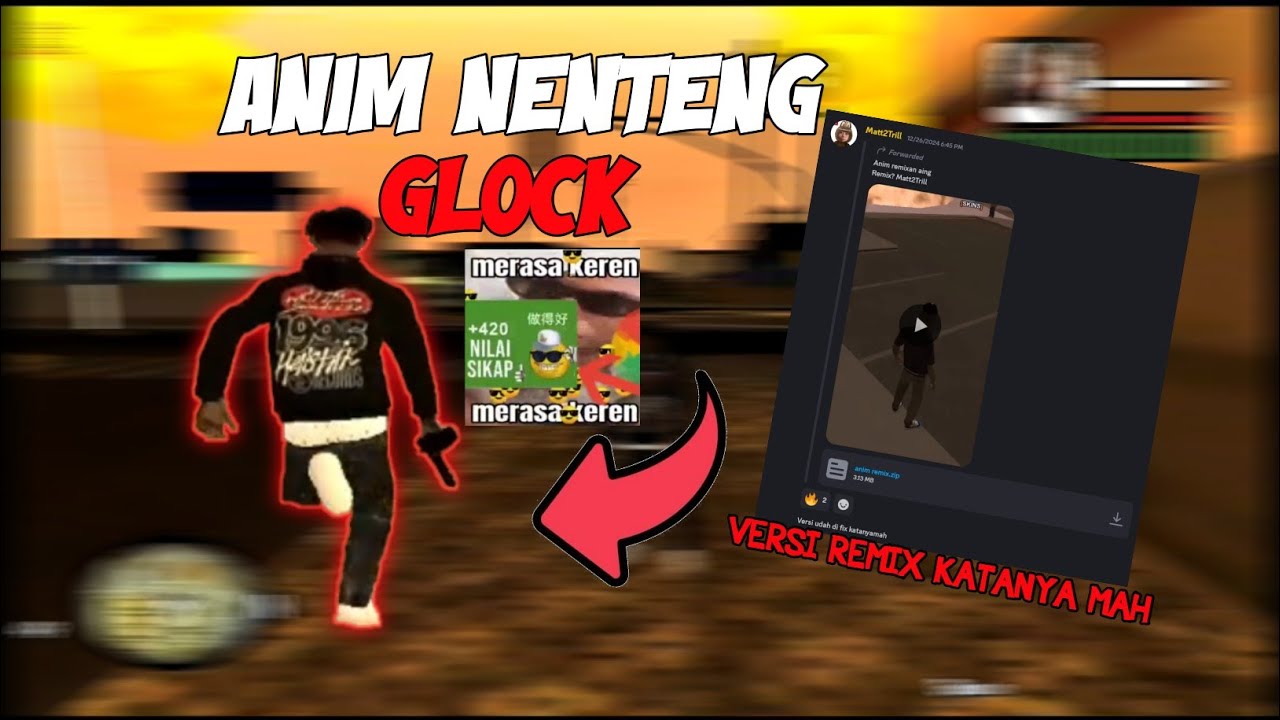 [RESHARE] ANIM PED NENTENG GLOCK💥, REMIX BY MATT2TRILL‼️ KEMCE SANGAT, LAIKS GANGSTAH WOYLAH😈😋