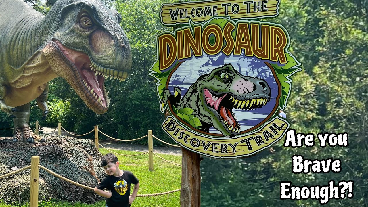 Exploring dinosaur trails and Animatronics! The Living Museum has so many Dinosaurs to watch for!