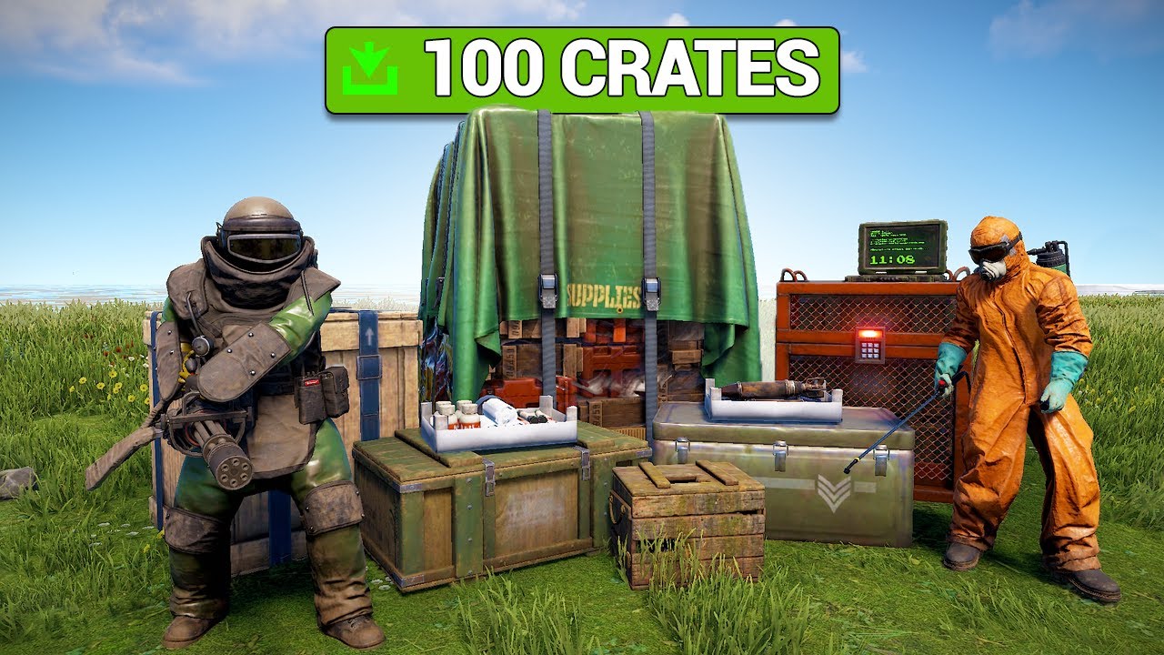 Loot from all 100 Crates & Scientist in Rust