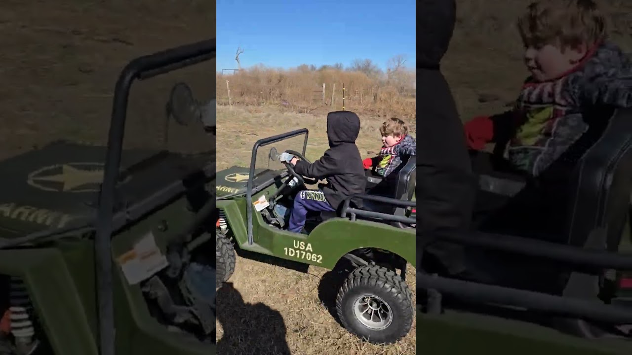 Driving the mini Jeep on the farm - January 18, 2026