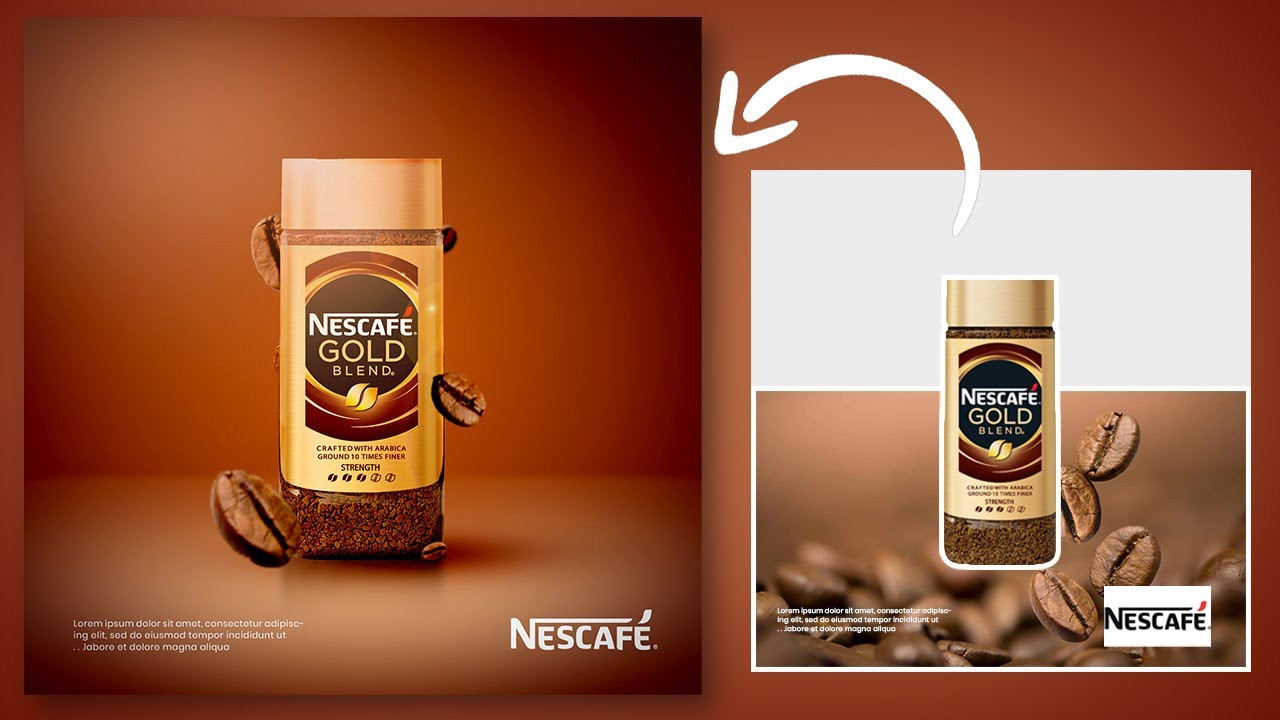 Social Media Post Design Photoshop Tutorial | Cofee Post Design