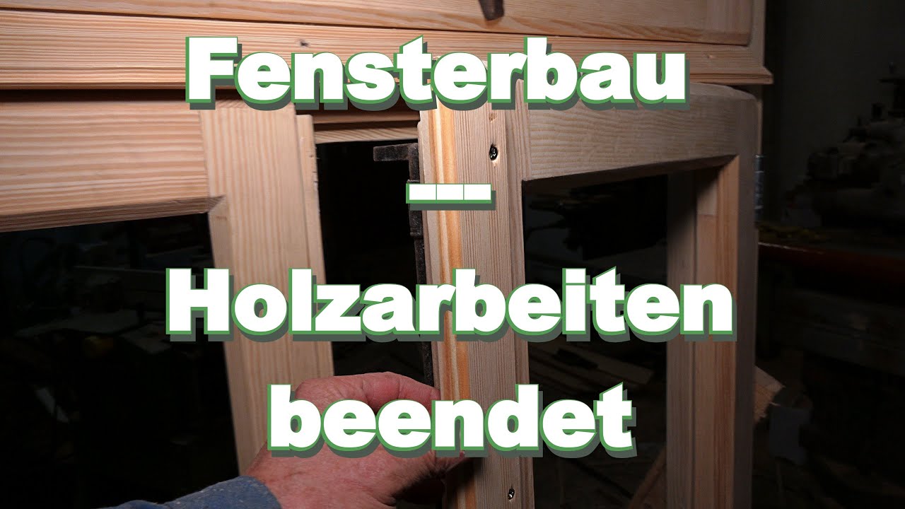 Die Holzarbeiten am Fenster sind beendet