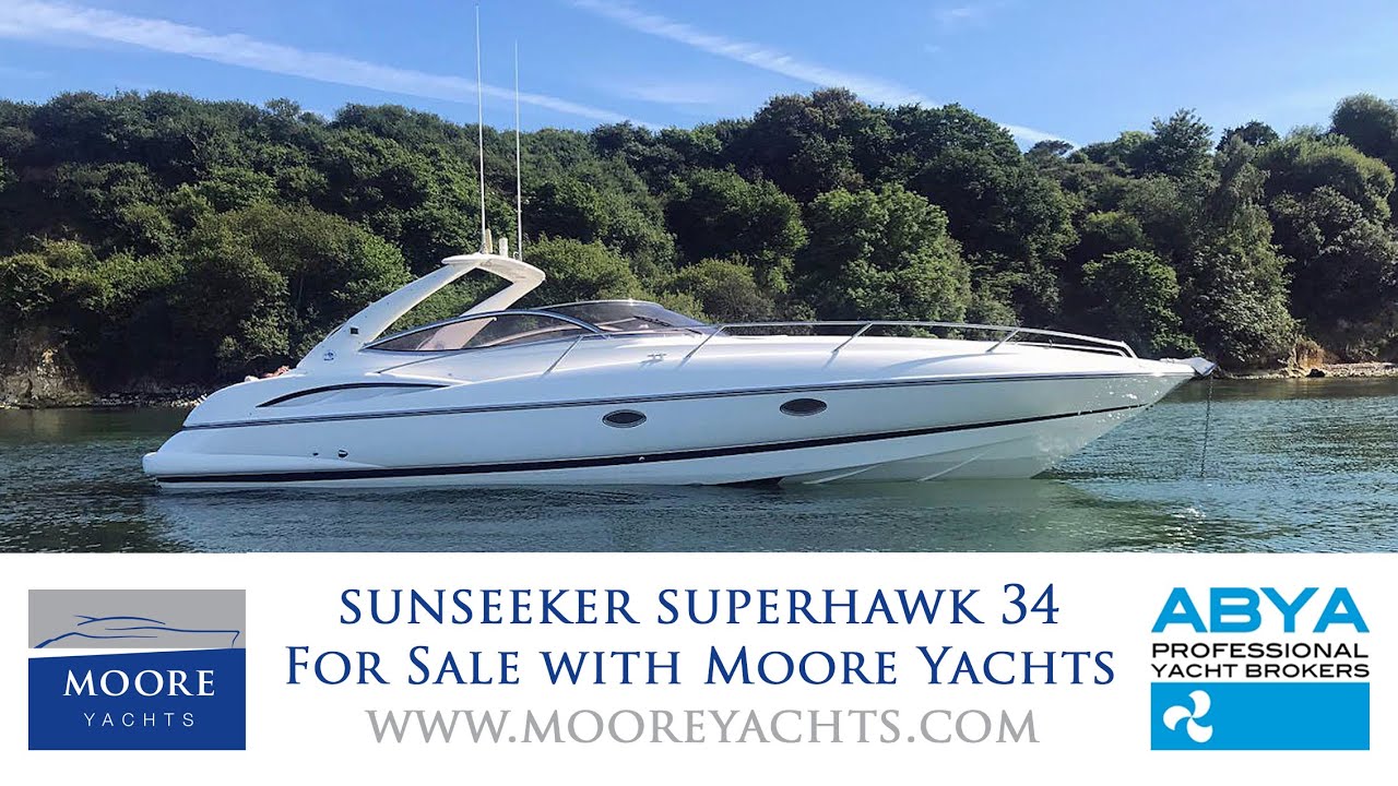 1998 Model Year Sunseeker Superhawk 34 Sold through Moore Yachts Ltd.