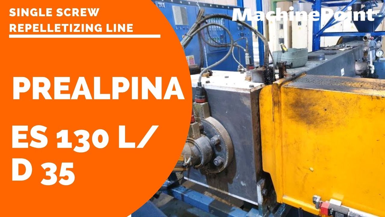PREALPINA ES 130 L/D 35 Single screw repelletizing line | PREALPINA Machines
