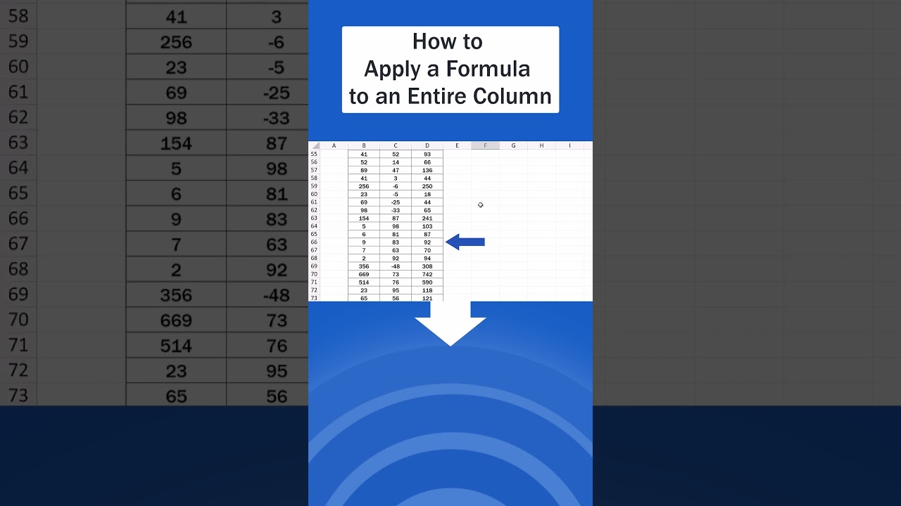 How to Apply a Formula to an Entire Column in Excel