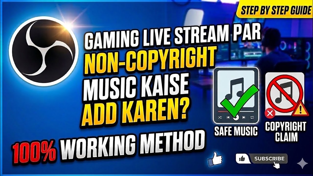 OBS Studio Me Non Copyrighte Music Kaise Add Kare | How to Add Background Music in OBS | 2026