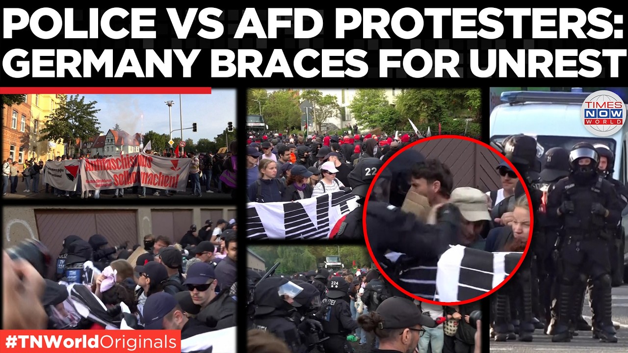 GERMANY CHAOS: Protesters Clash with Police Ahead of AfD Party Convention  | Times Now World