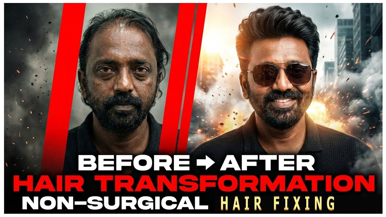 HAIR PATCH TREATMENT LIVE || SHOCKING RESULT IN 1 HOUR.