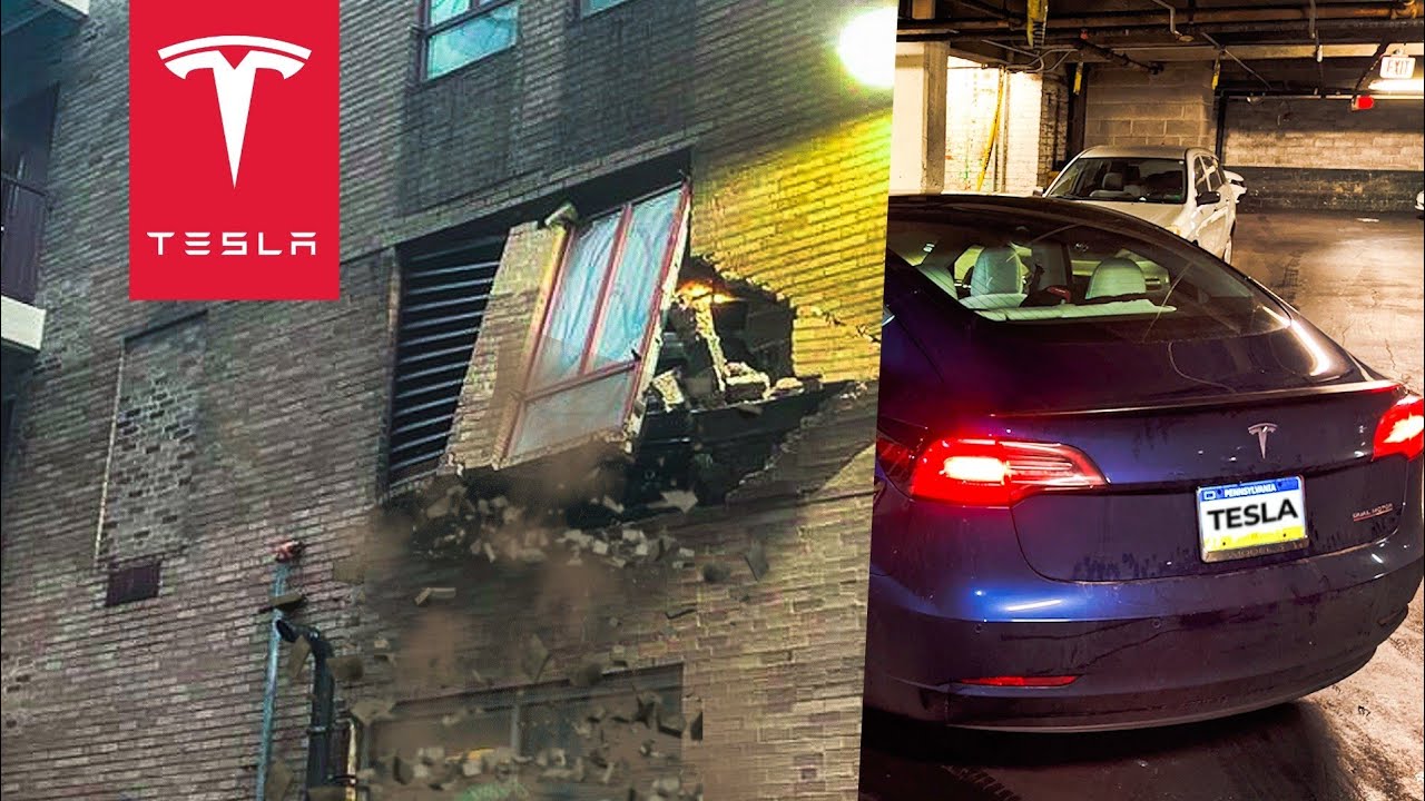 Водитель-парковщик врезался на Tesla в стену: виноват автопилот