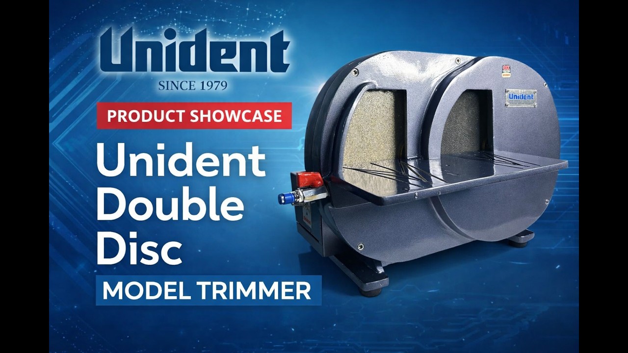 Unident Double Disc Model Trimmer | Dental Lab Model Trimmer Machine | Powerful & Precision Cutting