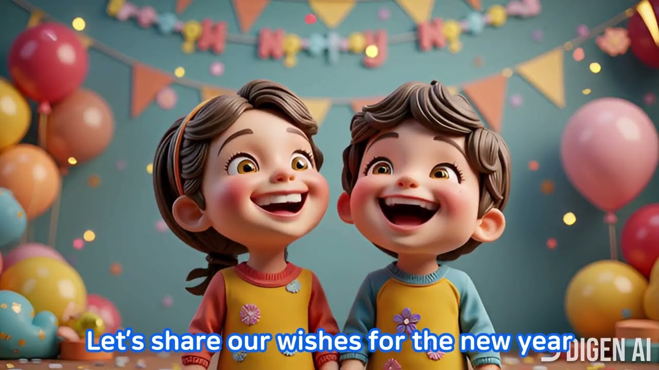 New Year Kids Songs & Stories | New Year Balloon Adventure + Boni and Friends