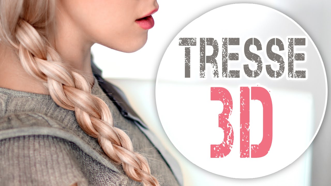 Tresse 3D à 4 brins ✿ Tuto coiffure pour tous les jours