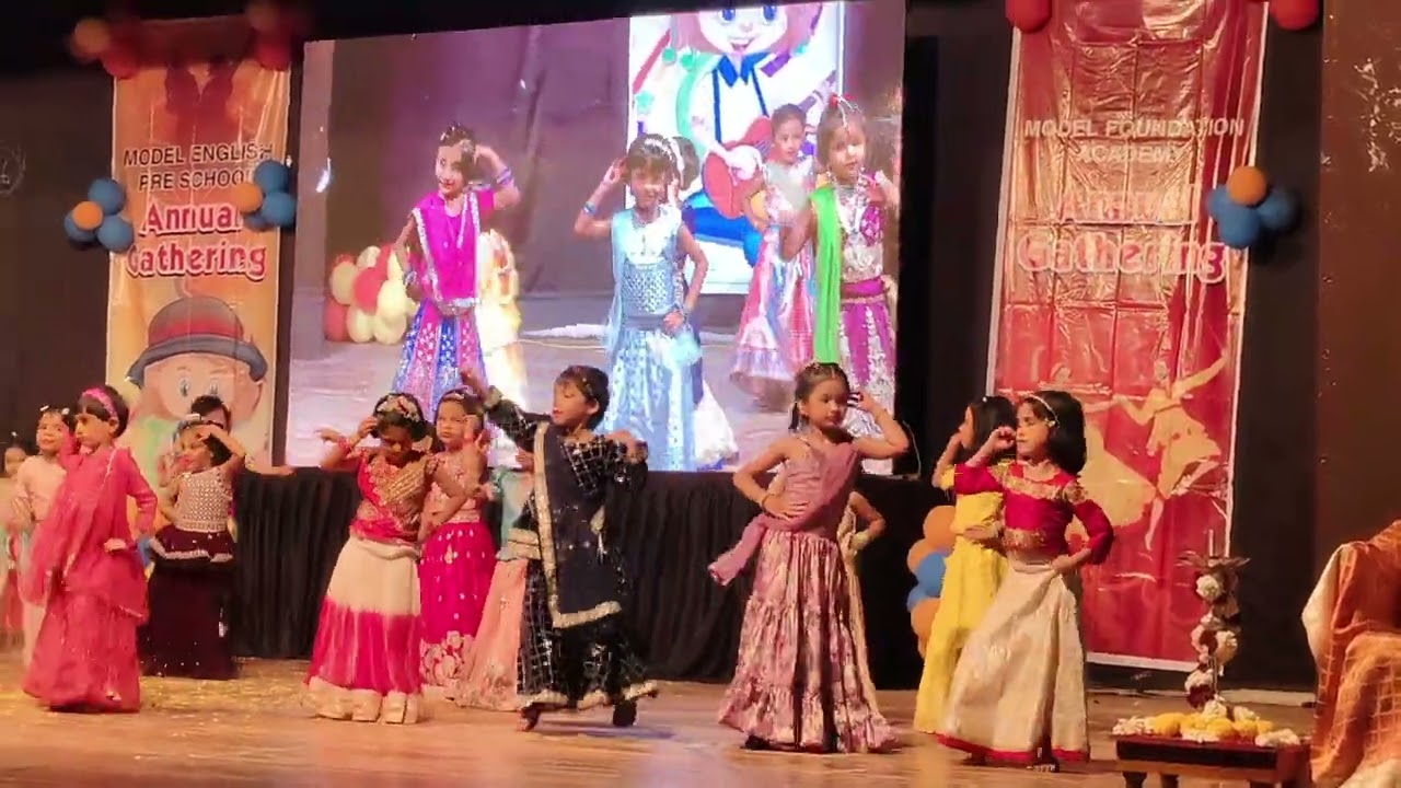Model english school cultural event 2026 Jr kg students Yumna Abiha Mariyam etc 